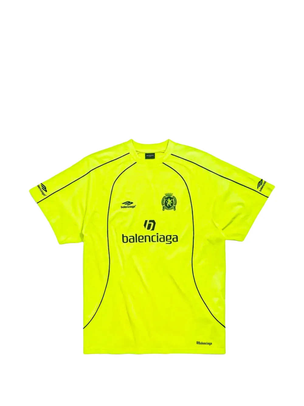 Balenciaga Paris Soccer oversized T-shirt Geel