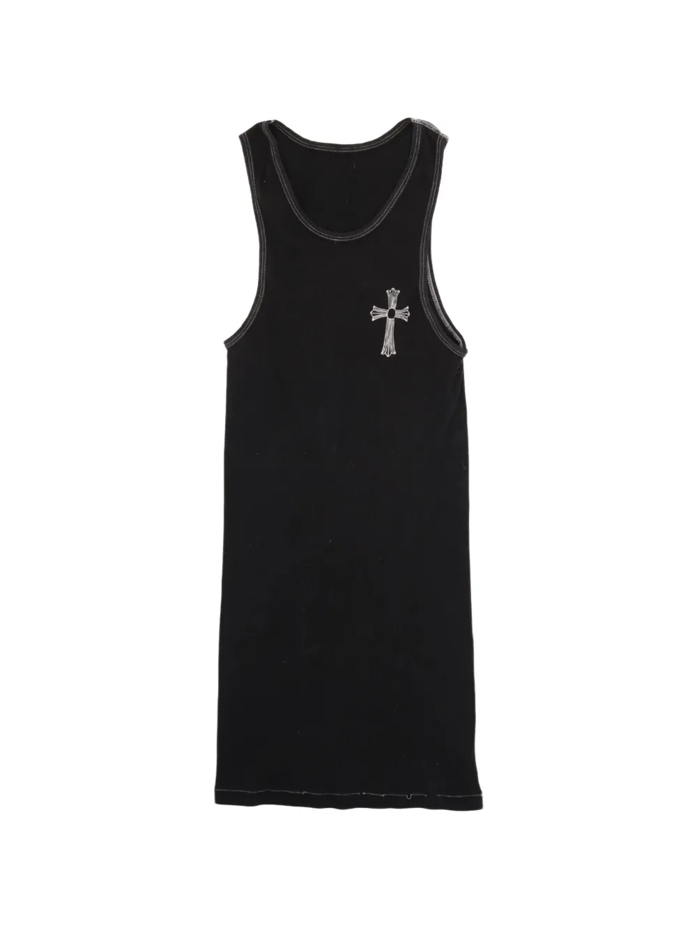 Chrome Hearts logo-print ribbed tank top - Nero