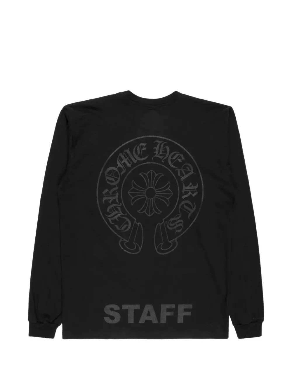 Chrome Hearts Staff Horseshoe logo-print T-shirt Zwart