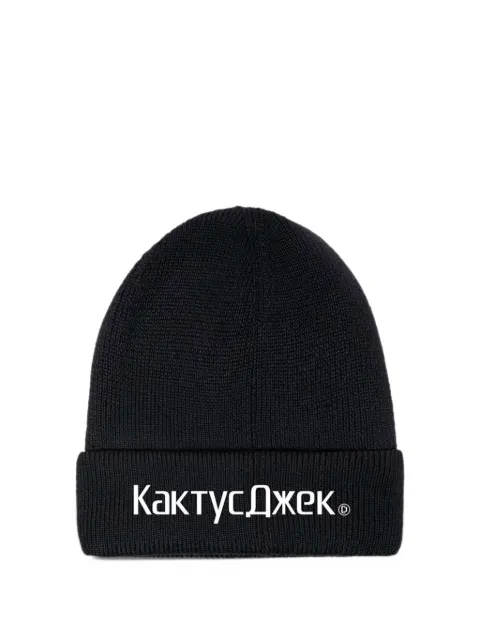 Travis Scott Cactus Jack logo-print beanie hat