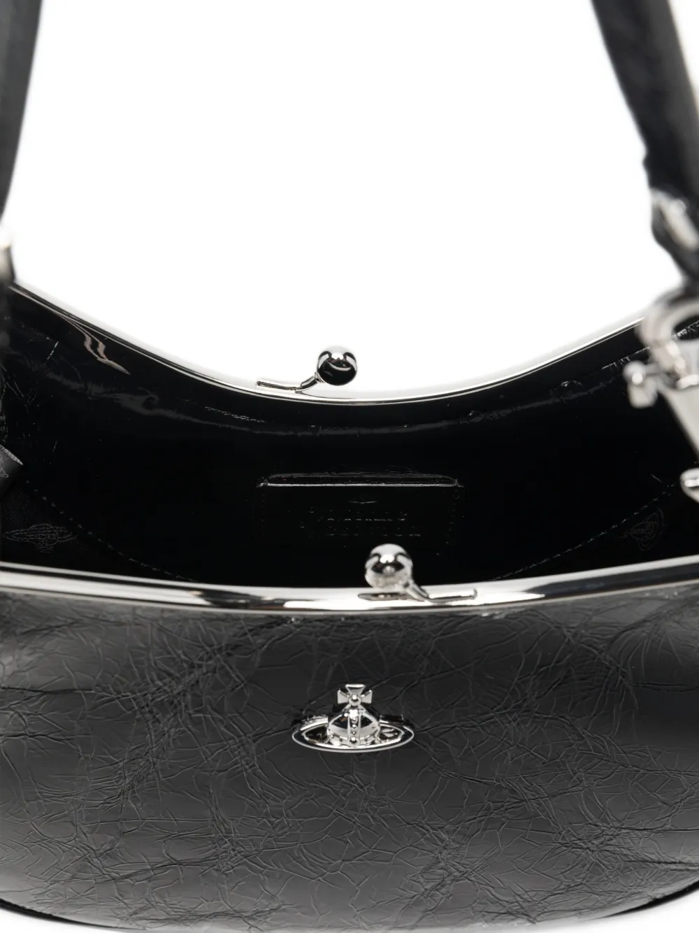 Vivienne Westwood Orb patent-leather shoulder bag Zwart