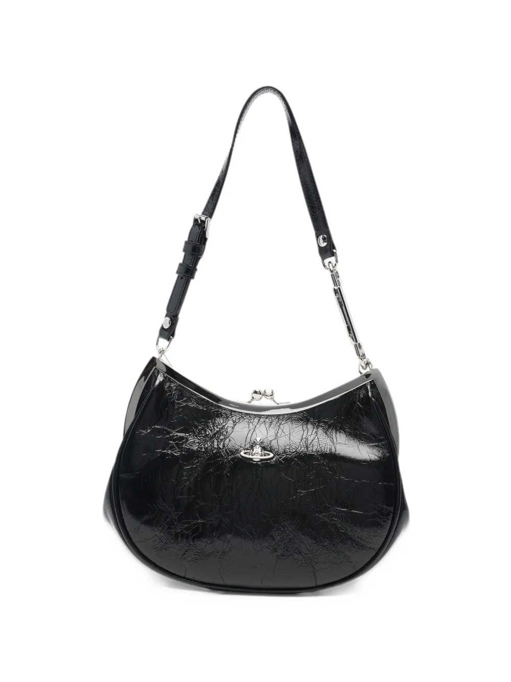 Vivienne Westwood Orb patent-leather shoulder bag - Nero