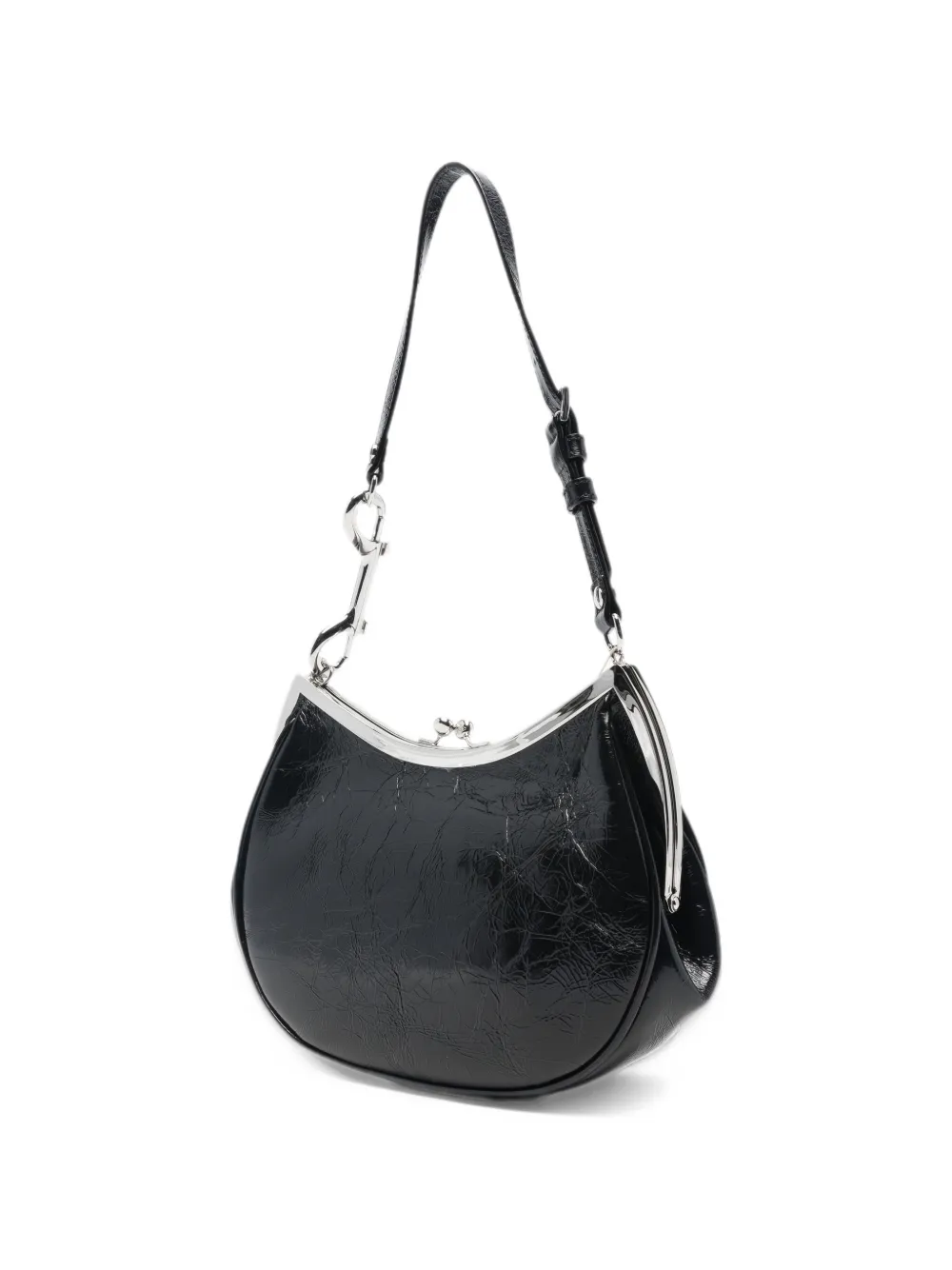 Vivienne Westwood Orb patent-leather shoulder bag Zwart