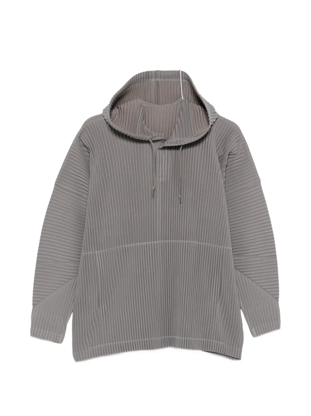 Homme Plissé Issey Miyake plissé-effect hoodie - Grigio