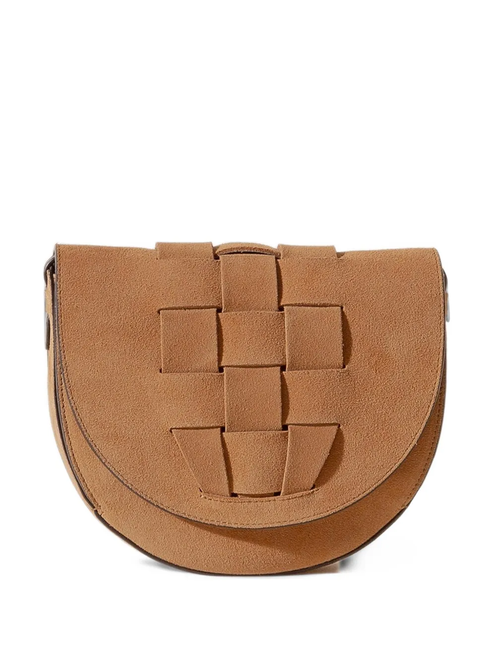 Hereu Sinia interwoven suede cross body bag - Marrone