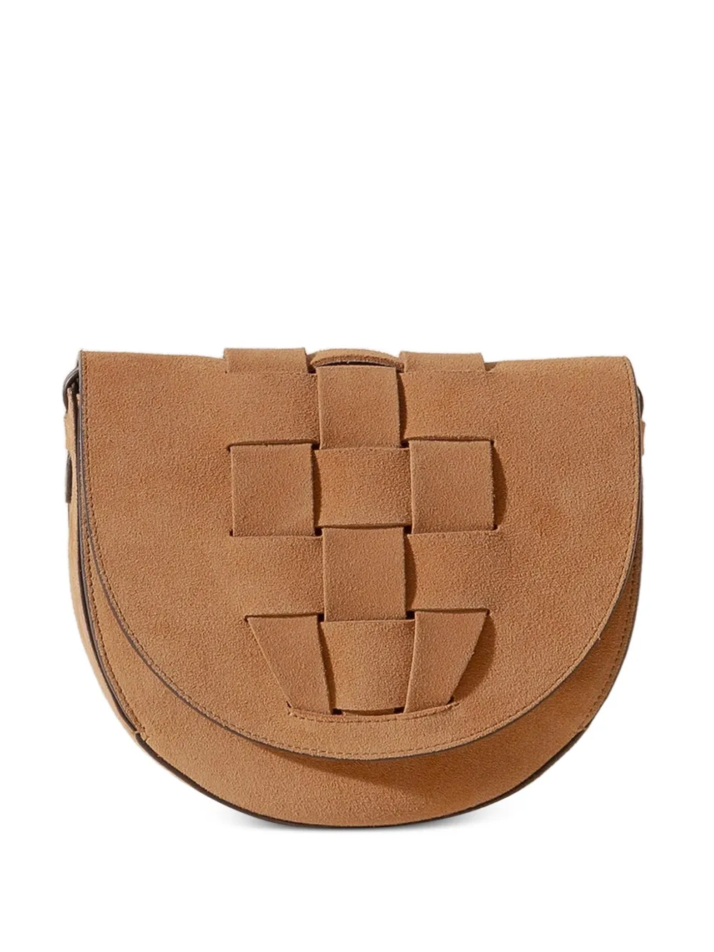 Hereu Sinia interwoven suede cross body bag - Marrone