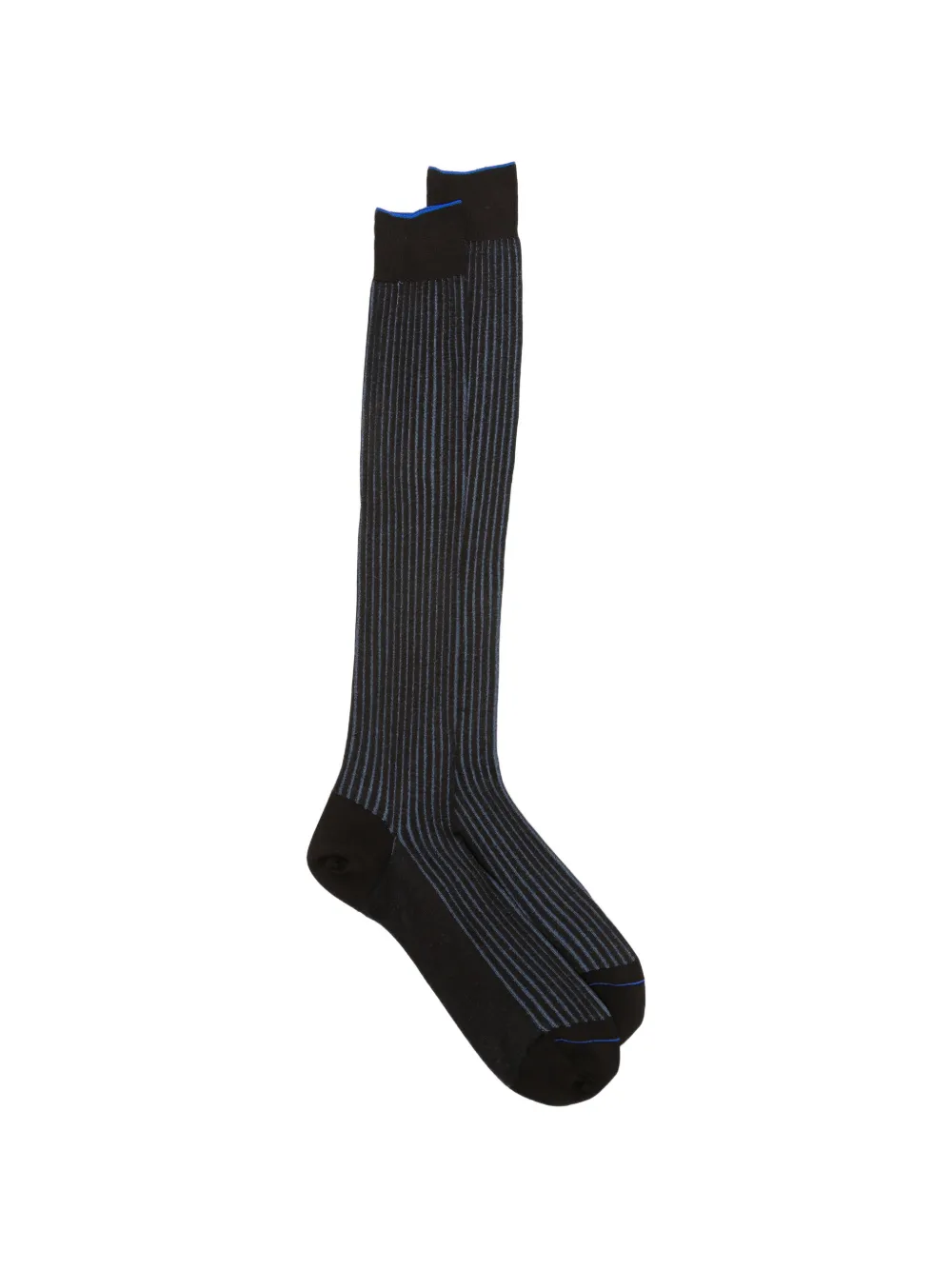 ANT45 Menfi long ribbed vertical-stripe socks - Marrone