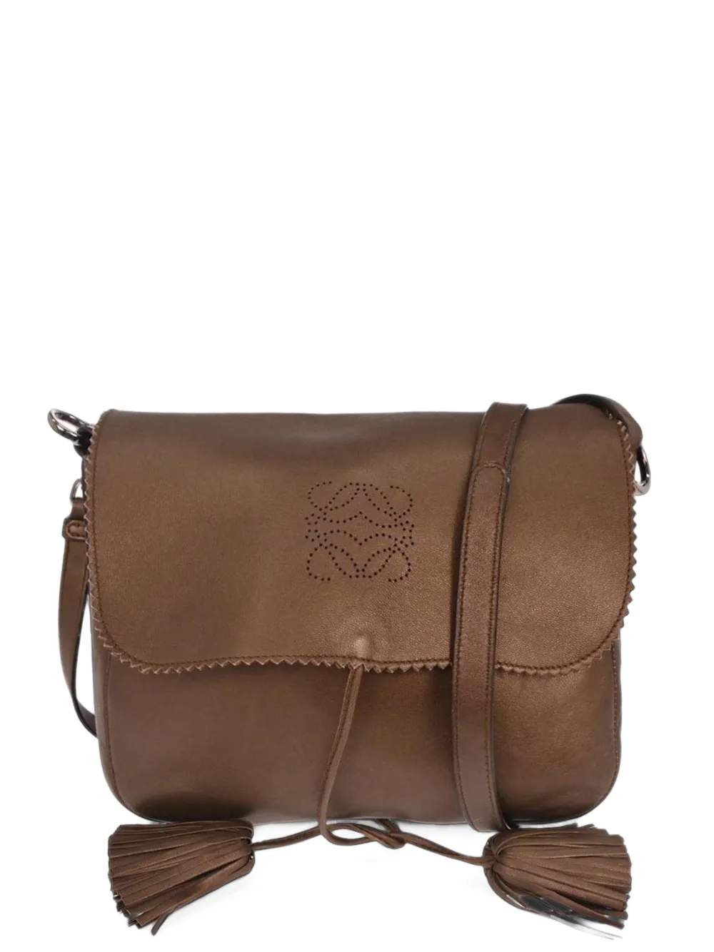 Loewe Pre-Owned Flamenco tassel shoulder bag - Braun