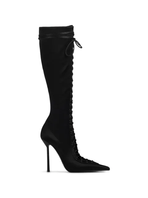 Le Silla Colette lace-up pointed-toe boots