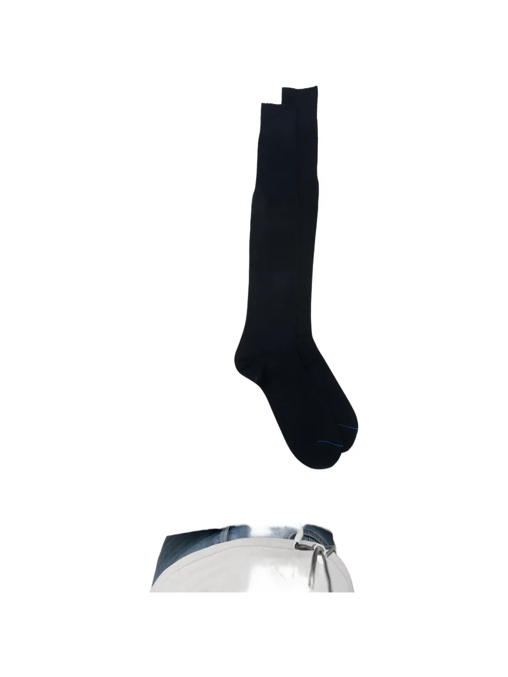 ANT45 Plain long knee-high socks - Blu