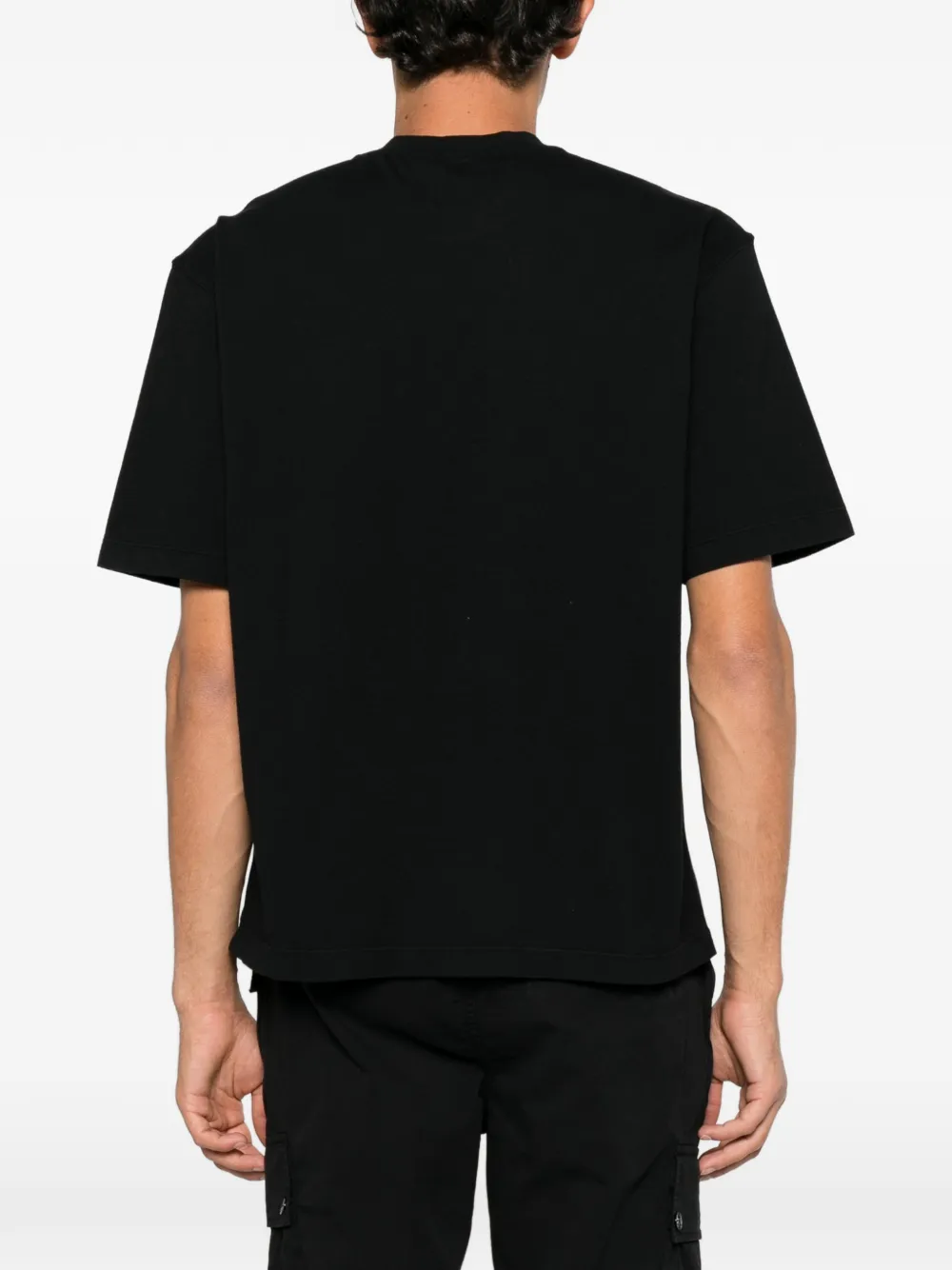 Stone Island logo-patch T-shirt Zwart