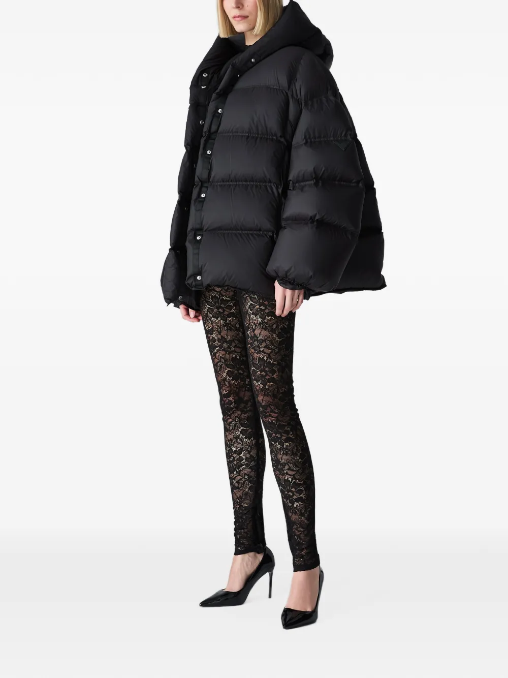 Vera Wang Lennox quilted puffer jacket Zwart
