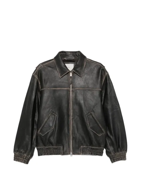 DUNST brushed-finish zip-up jacket