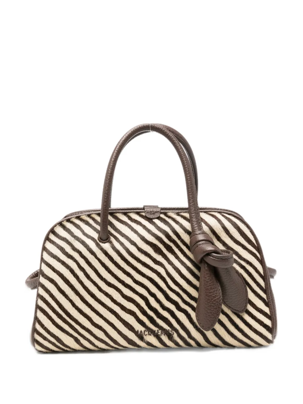 Jacquemus Le Petit Turism zebra-print tote bag Beige