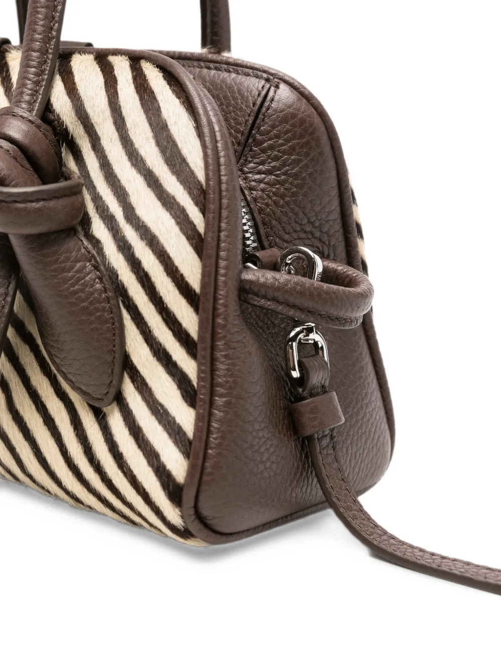 Jacquemus Le Petit Turism zebra-print tote bag Beige