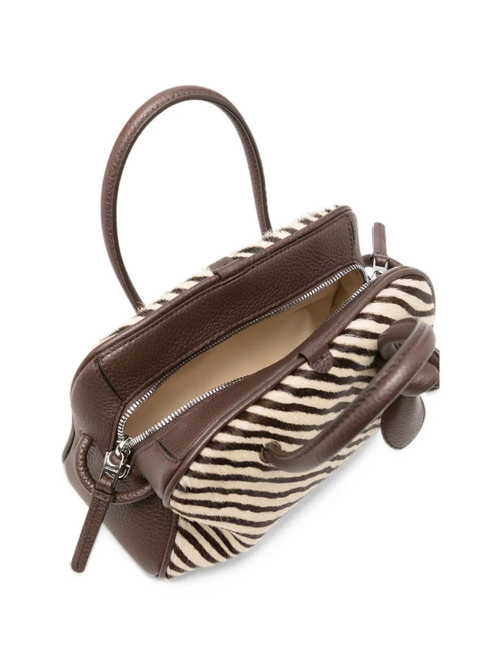 Jacquemus Le Petit Turism zebra-print tote bag Beige