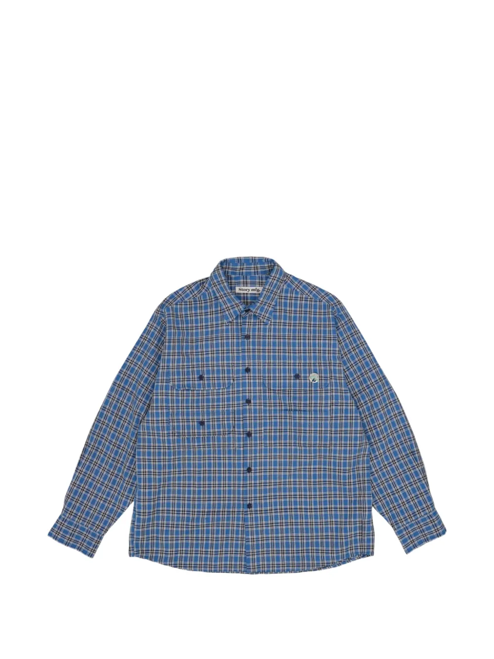 STORY mfg. Harvest checked shirt - Blau