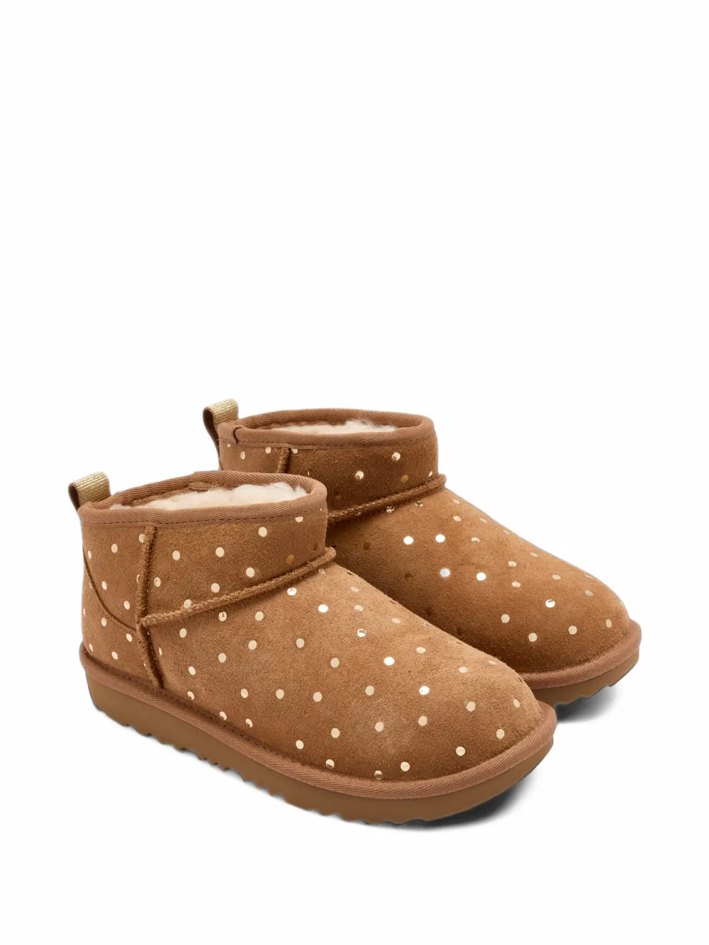 UGG Kids Classic Ultra Mini shiny dots boots - Marrone