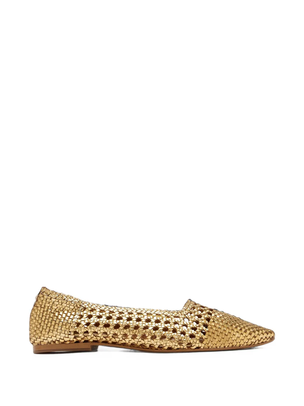 Sam Edelman Deena Woven Ballet Flats In Gold