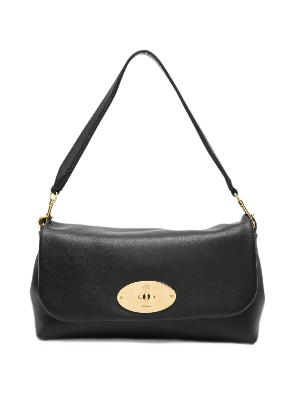Mulberry Postman's Lock leather shoulder bag Zwart