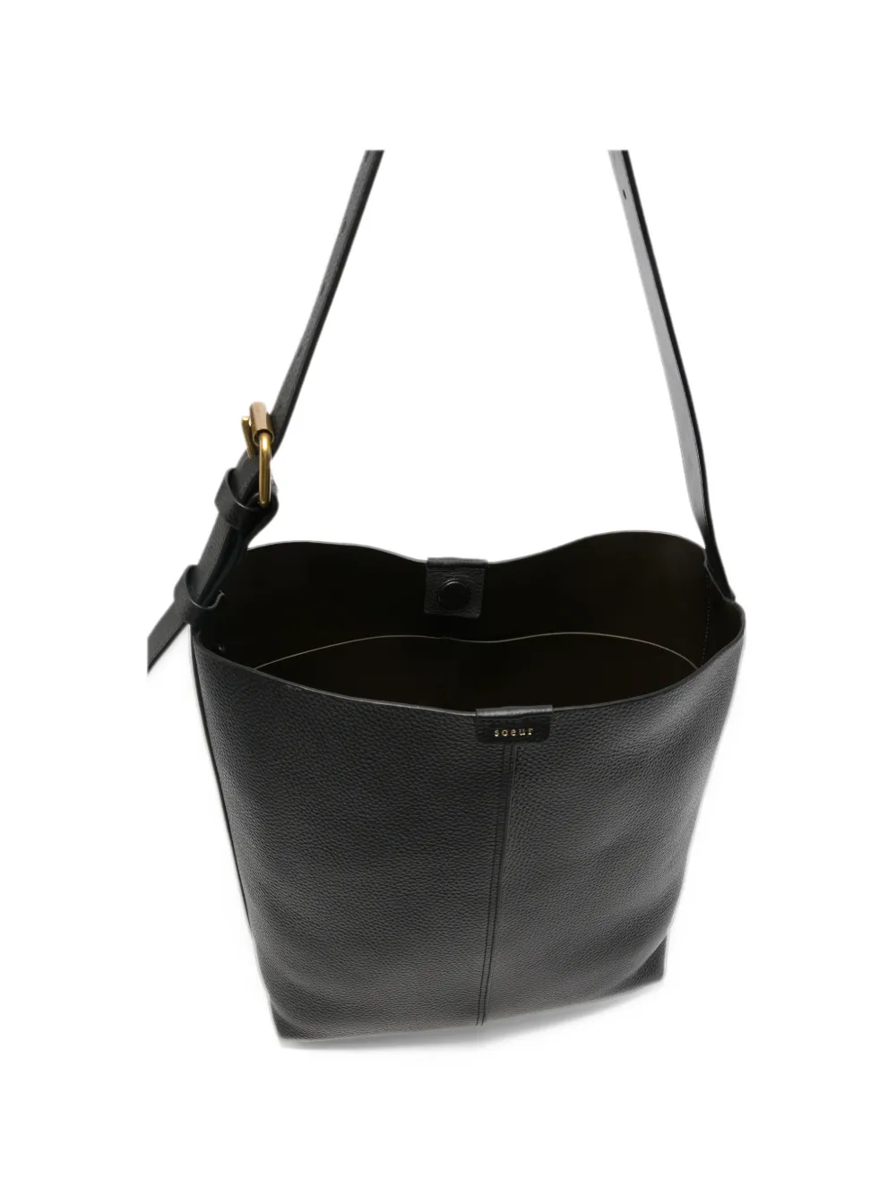 Soeur Saudade pebbled-leather tote bag Zwart