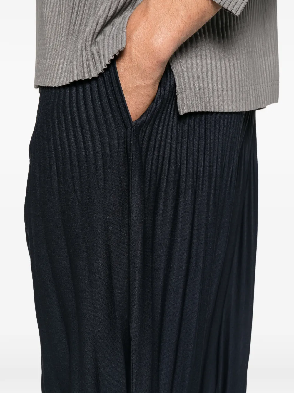 Homme Plissé Issey Miyake Cropped plooibroek Blauw
