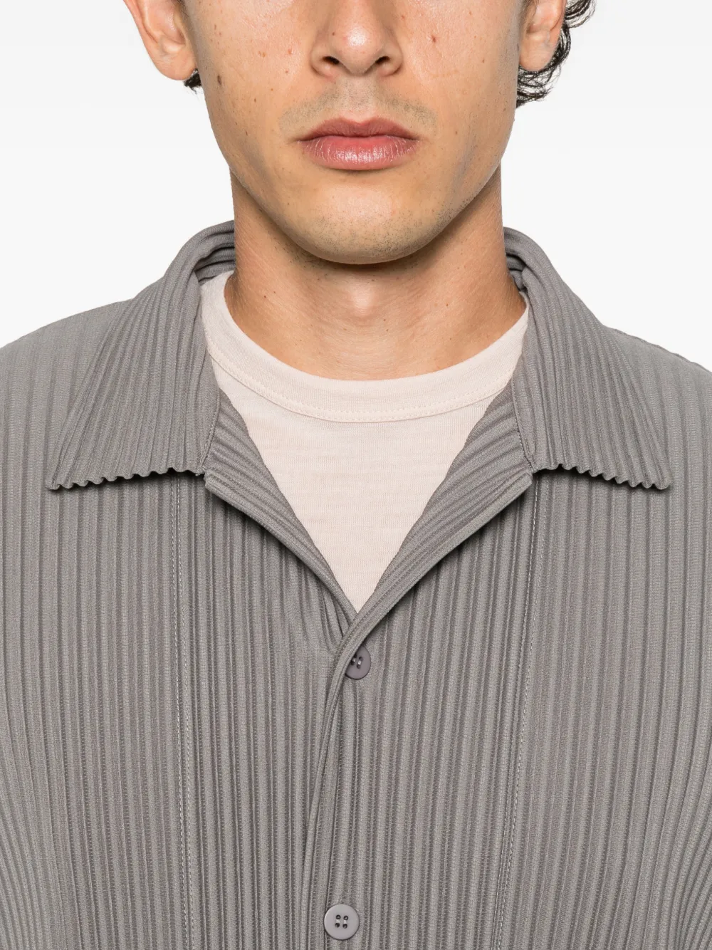 Homme Plissé Issey Miyake pleated shirt Grijs