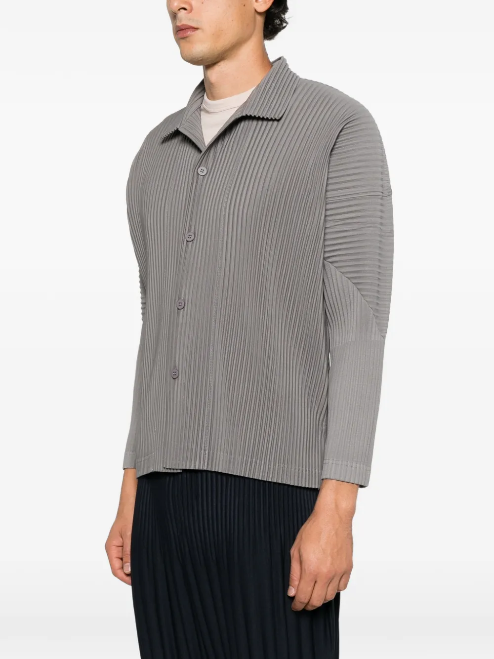 Homme Plissé Issey Miyake pleated shirt Grijs