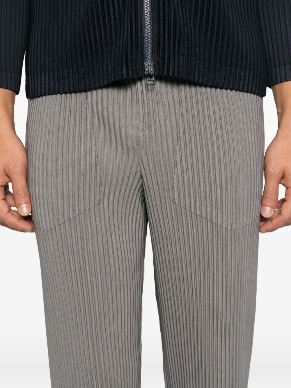 Homme Plissé Issey Miyake Broek met plissé effect Grijs