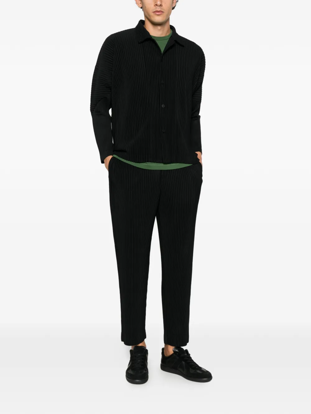 Homme Plissé Issey Miyake plissé-effect shirt Zwart