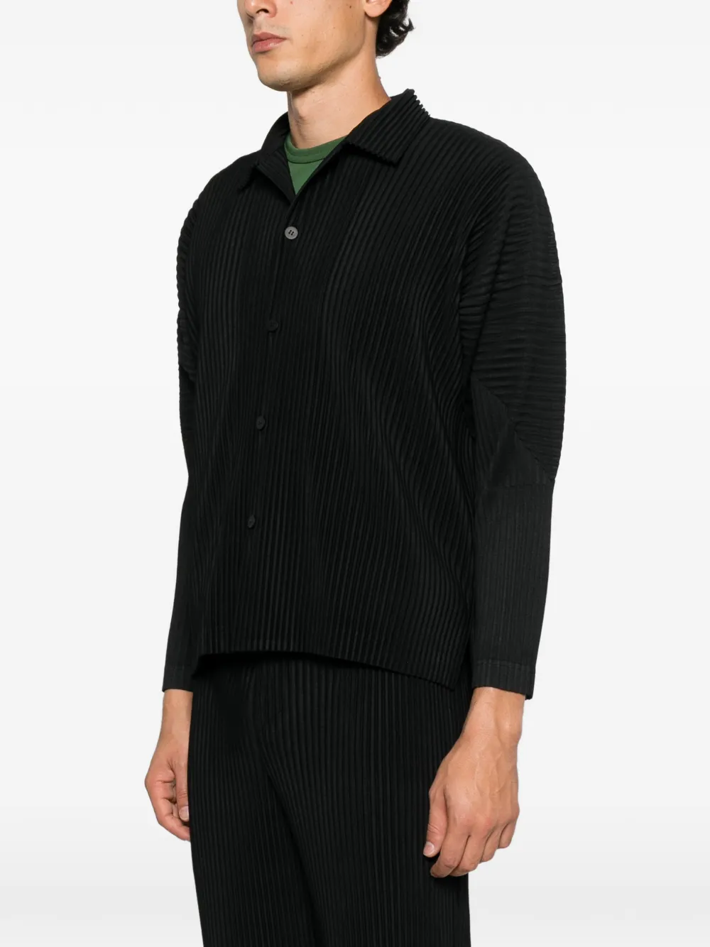 Homme Plissé Issey Miyake plissé-effect shirt Zwart