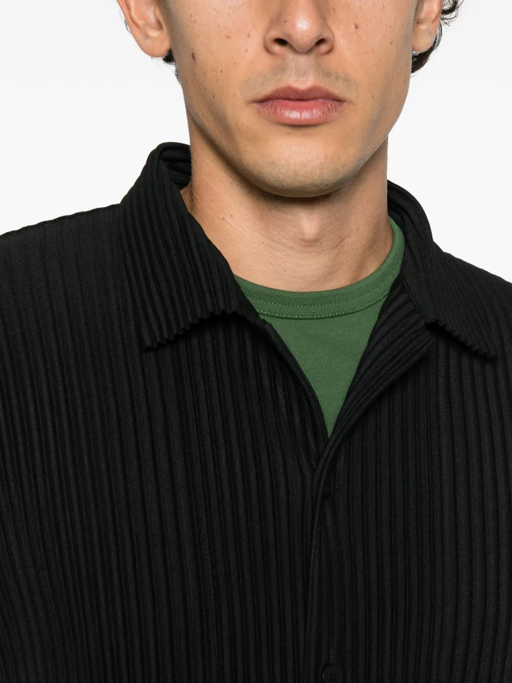 Homme Plissé Issey Miyake plissé-effect shirt Zwart