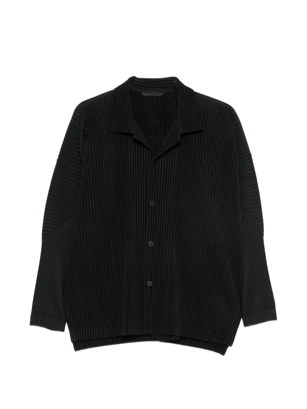 Homme Plissé Issey Miyake plissé-effect long-sleeve shirt - Black