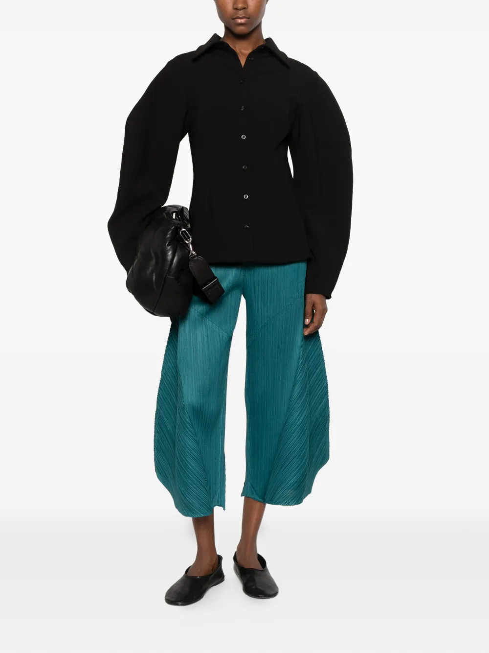 Pleats Please Issey Miyake pleated trousers Blauw
