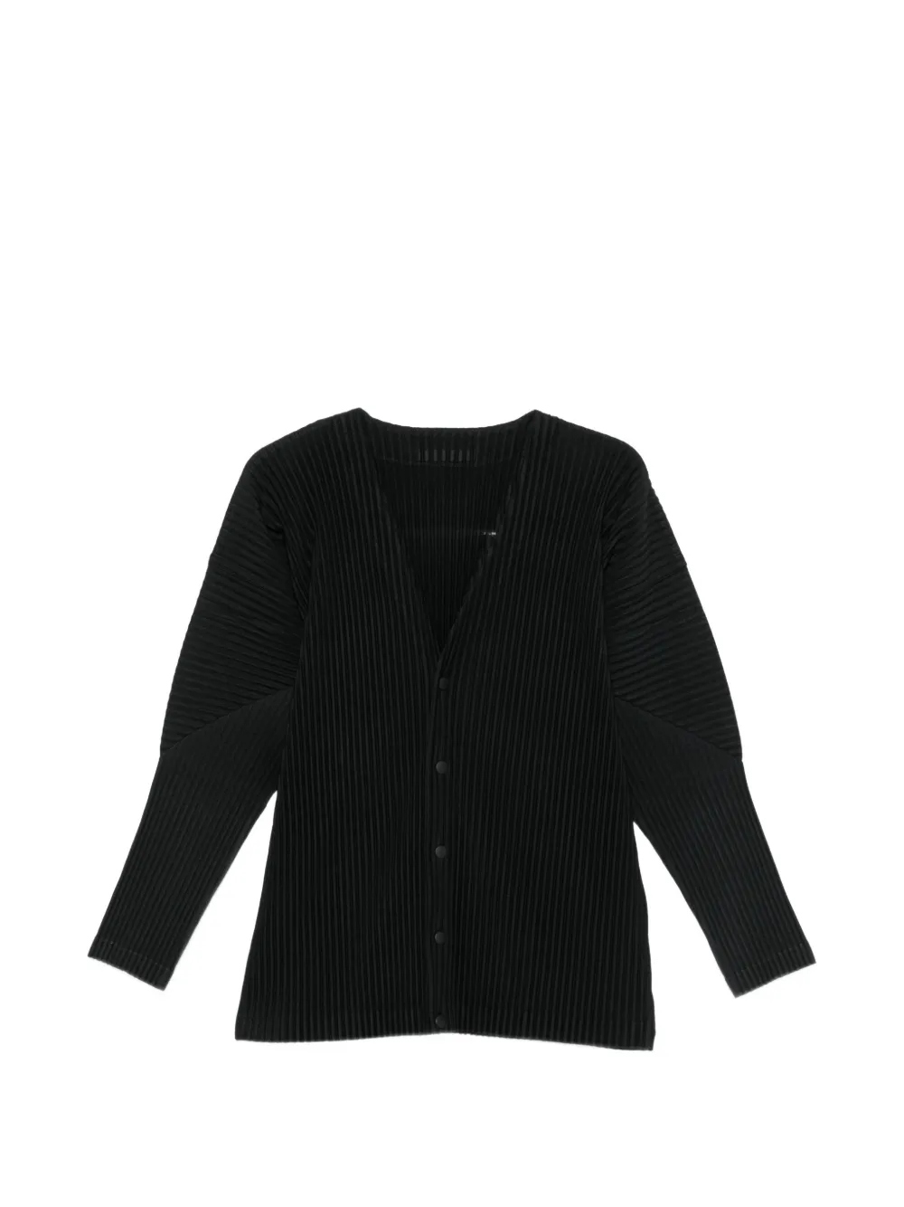 Homme Plissé Issey Miyake pleated V-neck cardigan - Nero