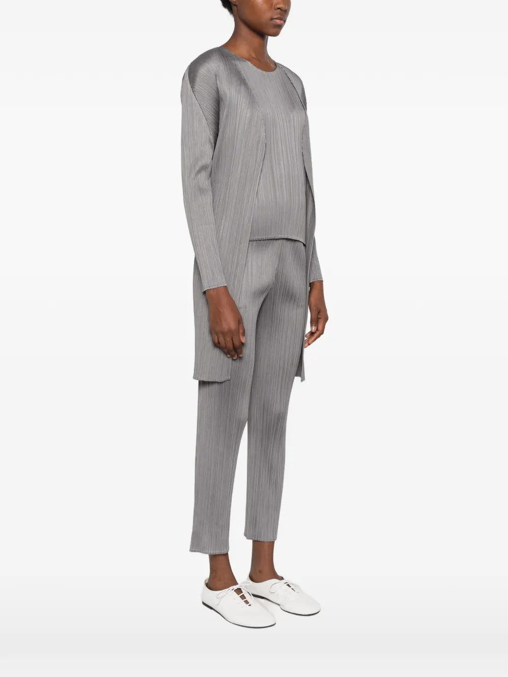 Pleats Please Issey Miyake Pleats Please cardigan Grijs