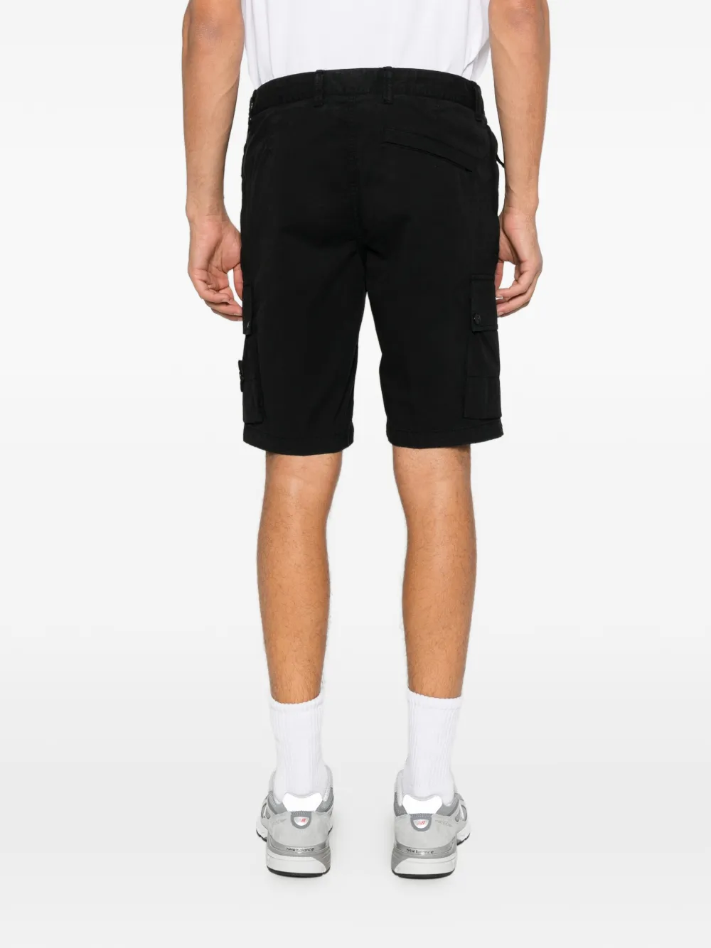 Stone Island Compass-patch cargo shorts Zwart