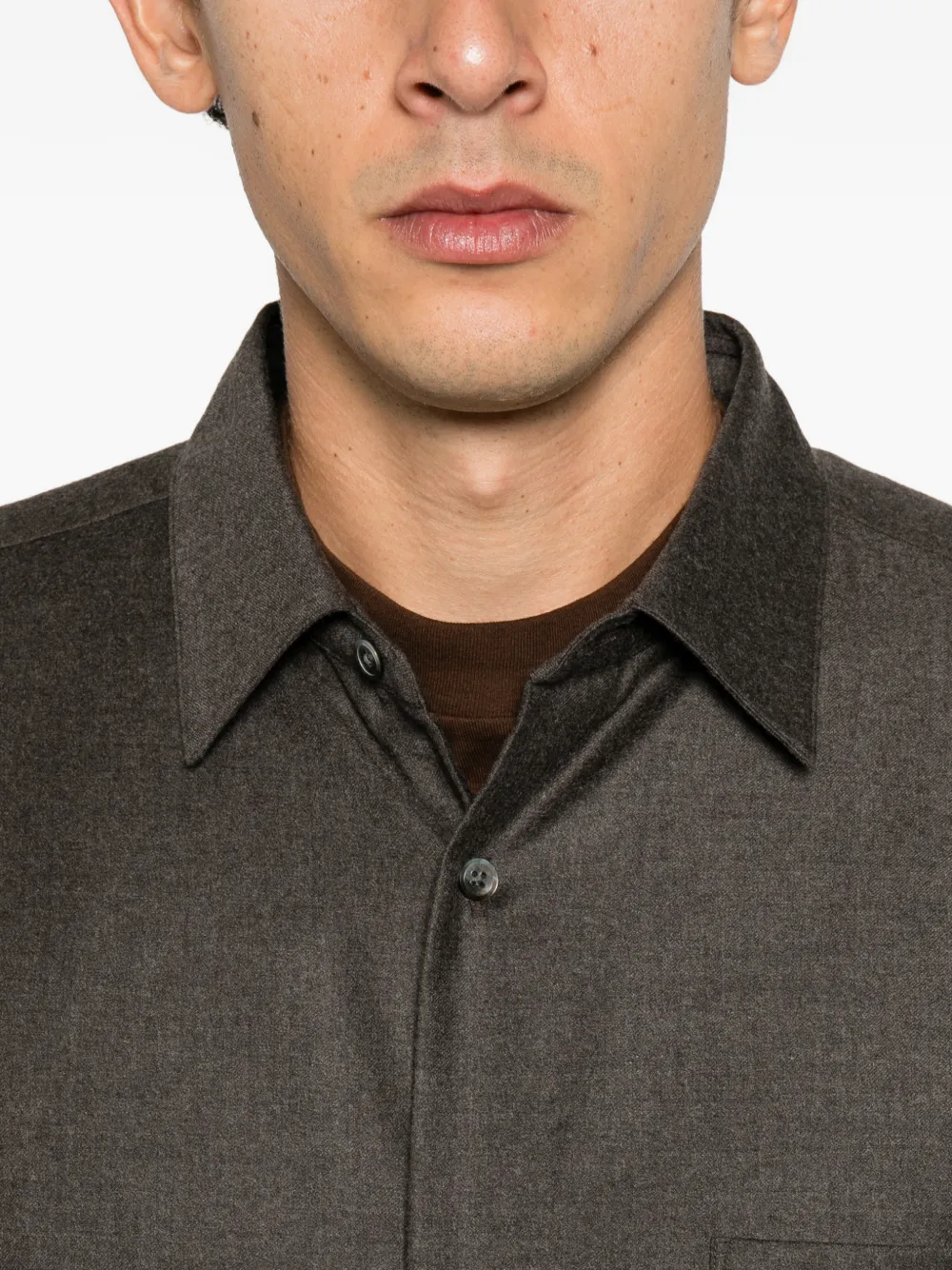ssstein chest-pocket long-sleeve shirt Grijs