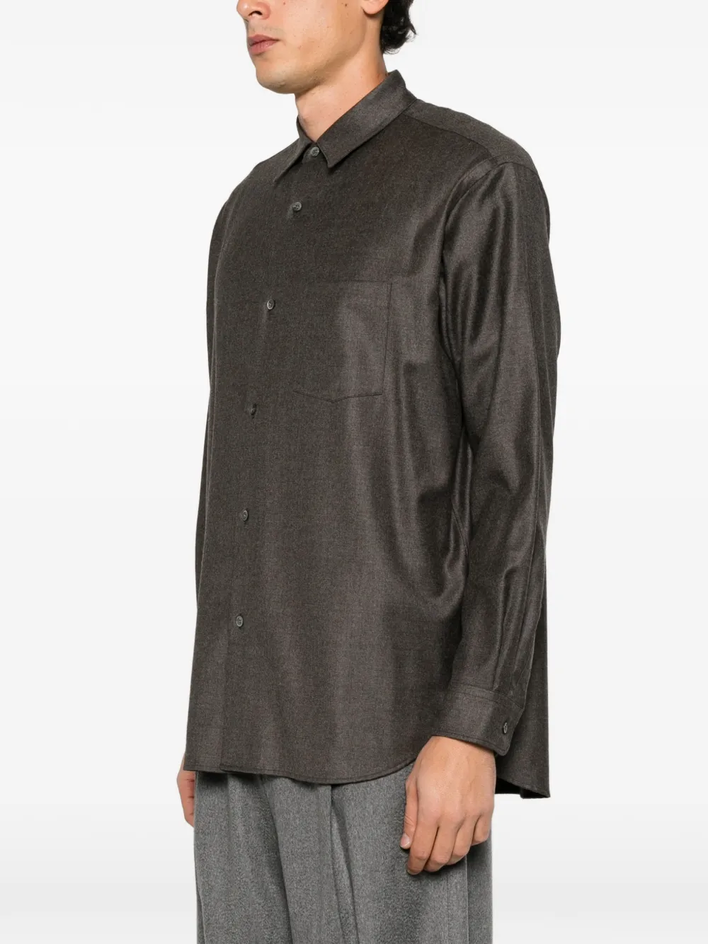 ssstein chest-pocket long-sleeve shirt Grijs