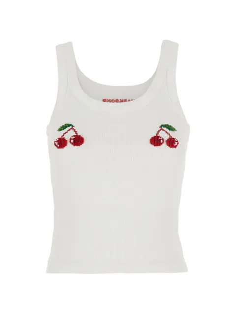 MARKGONG bead-embellished ribbed top