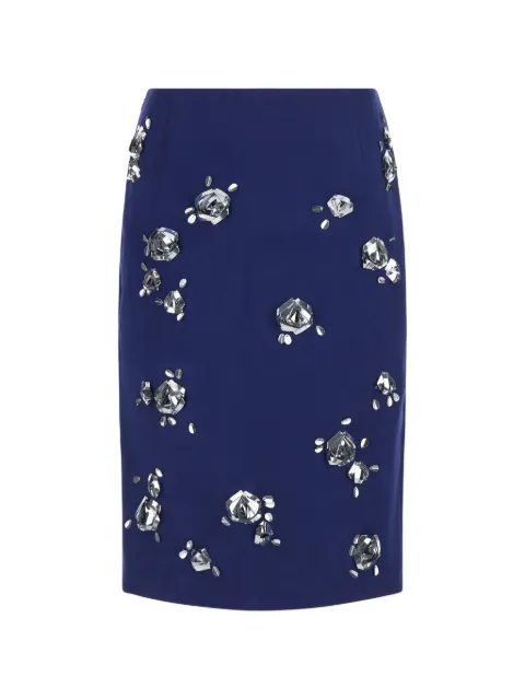 MARKGONG floral-embellished pencil midi skirt