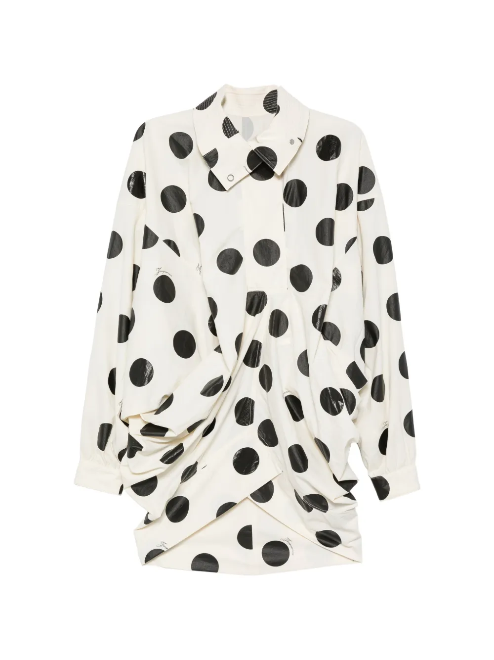 Jacquemus polka-dot cocoon-sleeve jacket Wit