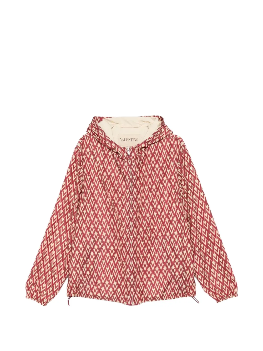 Valentino Garavani VLogo monogram hooded jacket - Rosso