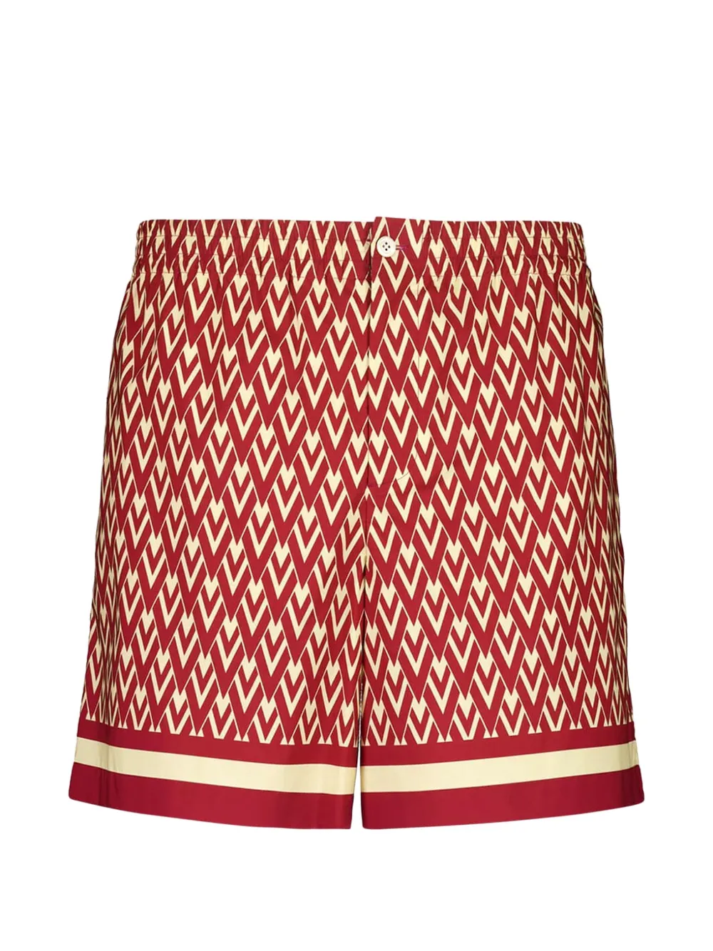 Valentino Garavani VLogo geometric-print shorts Rood
