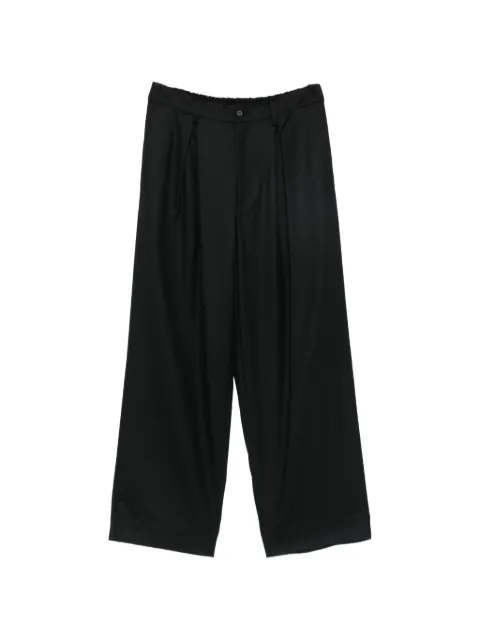 ssstein pleated wide-leg trousers