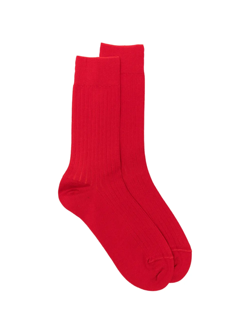 ANT45 Urbana long ribbed-knit socks - Rosso