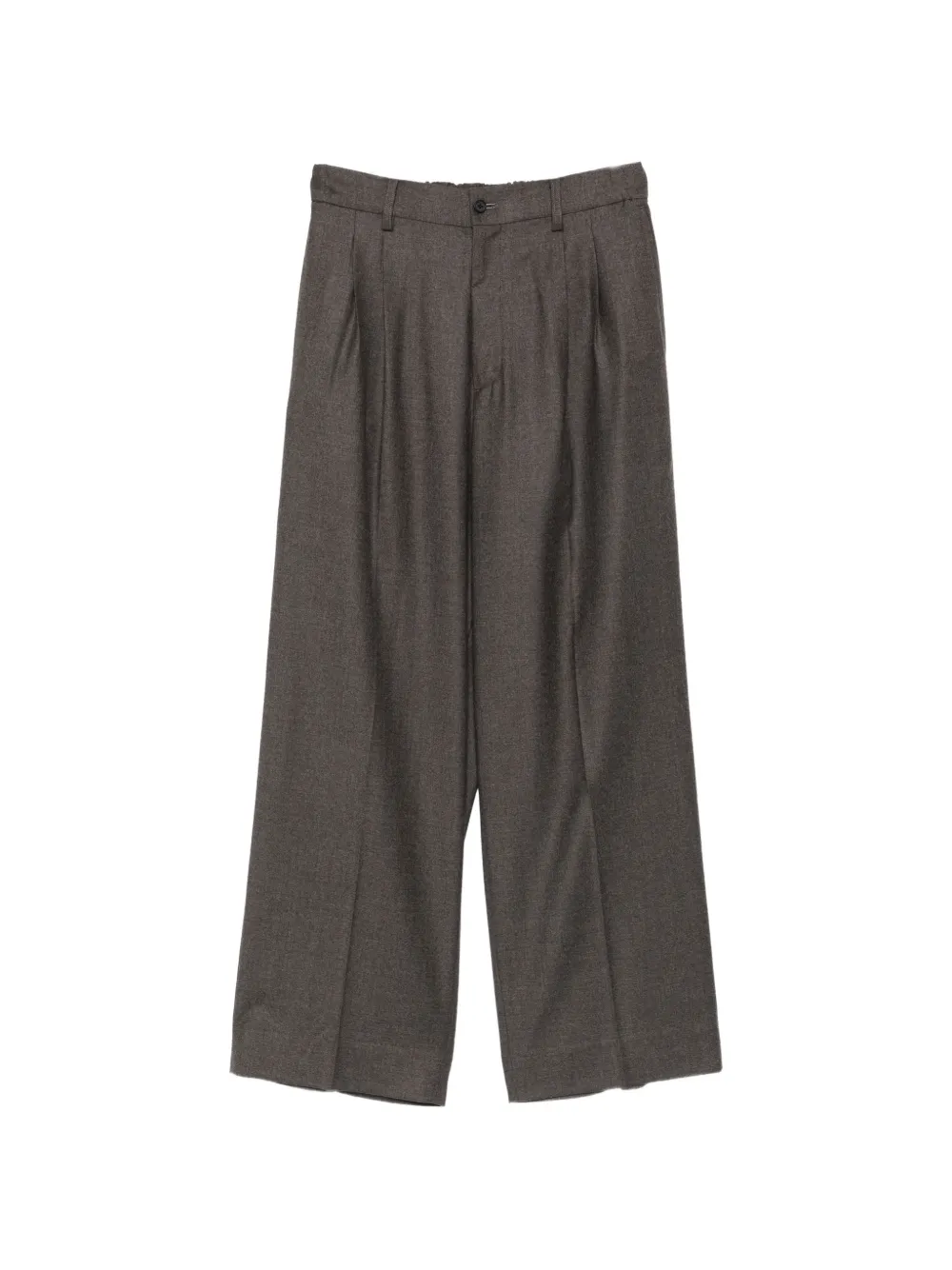 ssstein pleated wide-leg trousers - Marrone