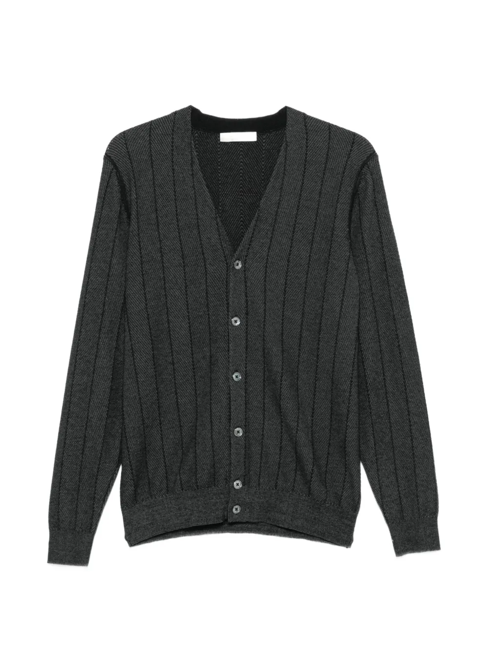 DIKTAT vertical-stripe cardigan - Gris DIKTAT vertical-stripe cardigan - Gris