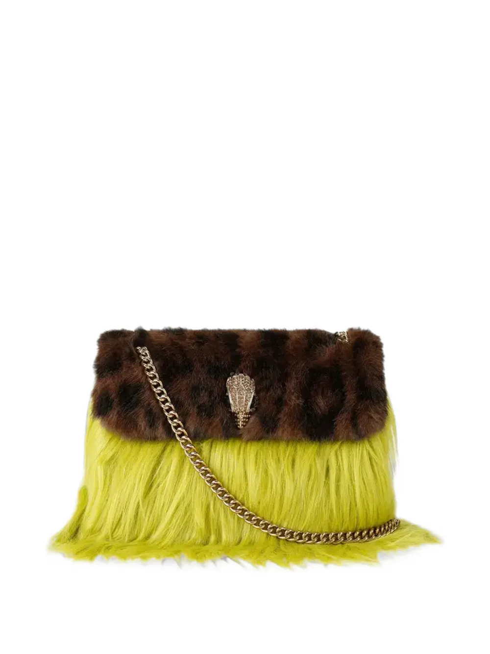 Kurt Geiger London mini Kensington faux-fur bag Geel