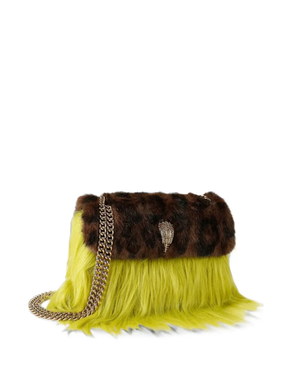 Kurt Geiger London mini Kensington faux-fur bag Geel